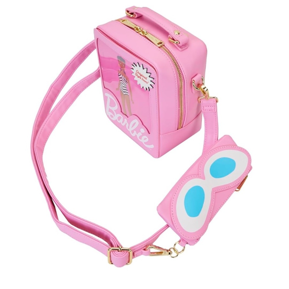 Loungefly Barbie 65th Anniversary Hard Tag Crossbody Bag New With Tags - Picture 3 of 16